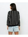 CAMAIEU Črn črtast pulover CAMAIEU