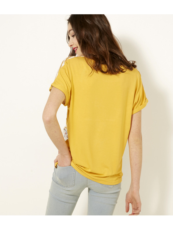 CAMAIEU Rumena vzorčasta bluza CAMAIEU