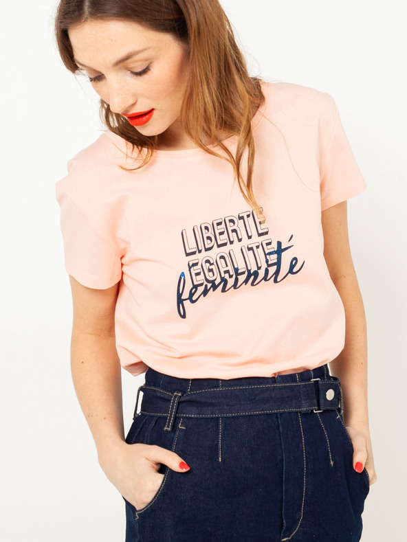 CAMAIEU Rožnata majica CAMAIEU