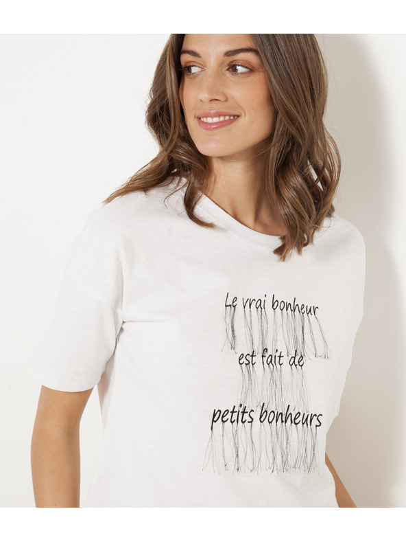 CAMAIEU Bela majica CAMAIEU