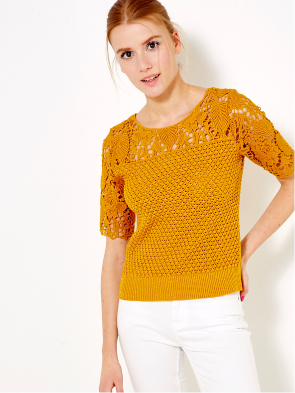 CAMAIEU Oranžna bluza CAMAIEU