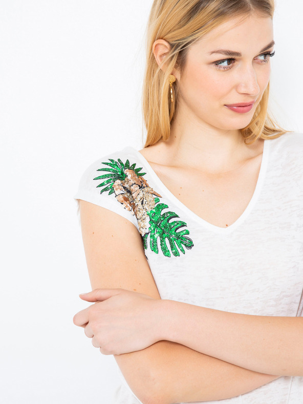 CAMAIEU Bela ženska majica CAMAIEU