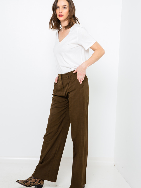 CAMAIEU Bela majica z V-izrezom CAMAIEU