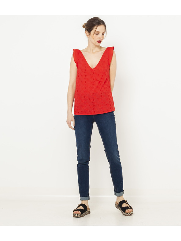 CAMAIEU Oranžna majica CAMAIEU