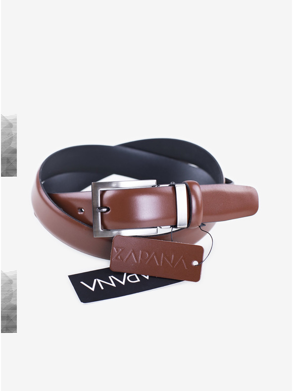 Zapana Rjav moški usnjeni pas Zapana Satyr