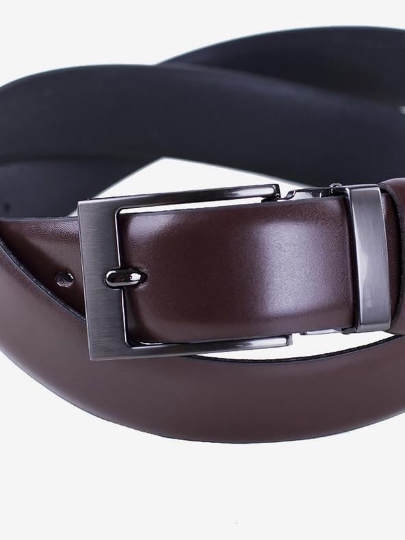 Zapana Temno rjav moški usnjen pas Zapana Satyr