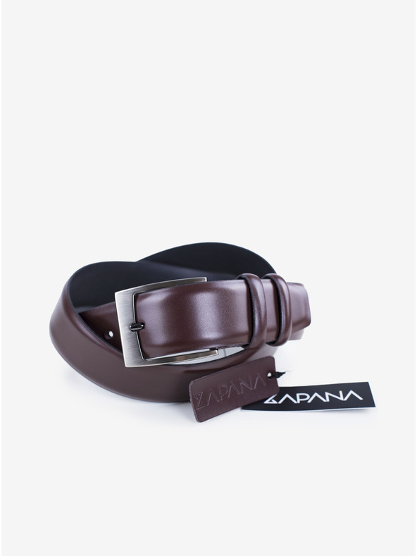 Zapana Temno rjav moški pas Zapana Flow iz usnja
