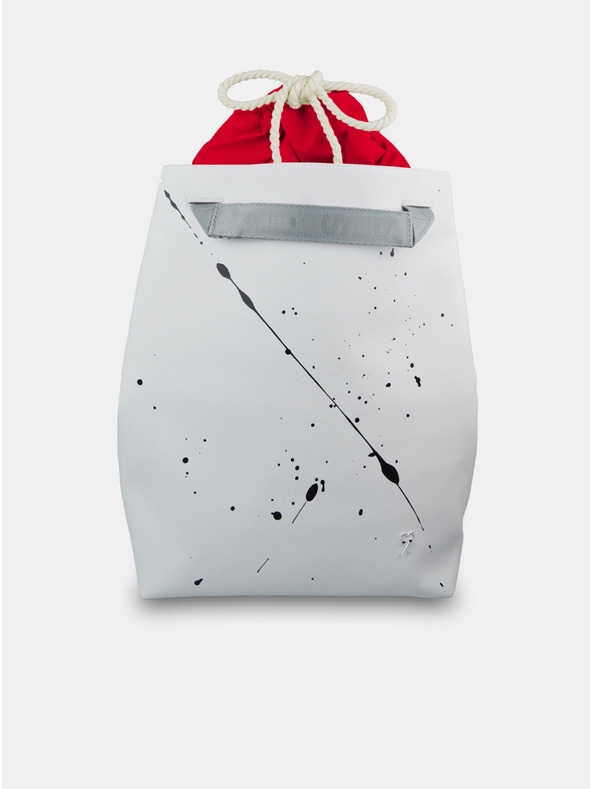 Xiss Ženski nahrbtnik z belim vzorcem Xiss Splashed White City Red