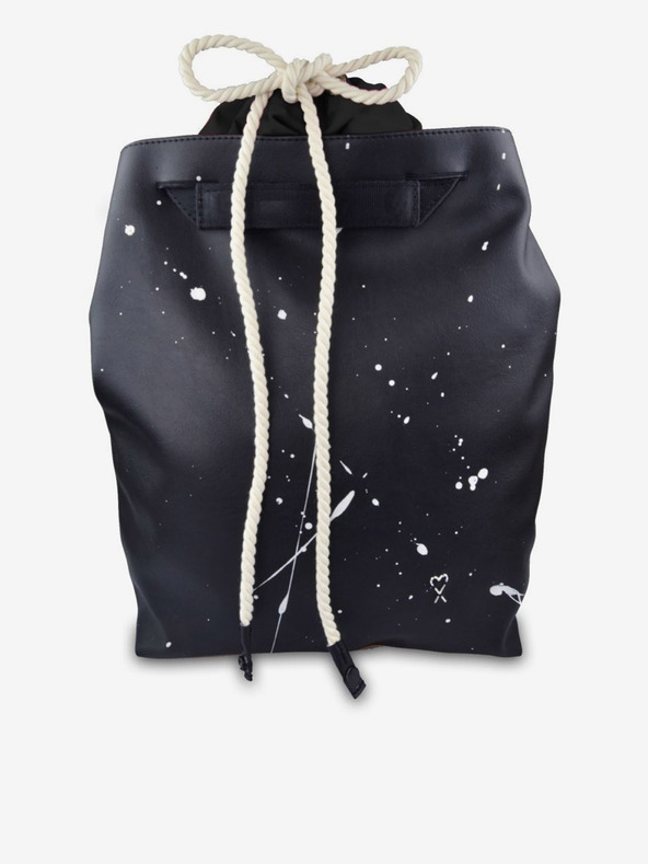 Xiss Črn ženski nahrbtnik z vzorcem Xiss Splashed city black