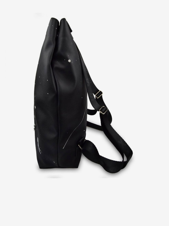 Xiss Črn ženski nahrbtnik z vzorcem Xiss Splashed city black