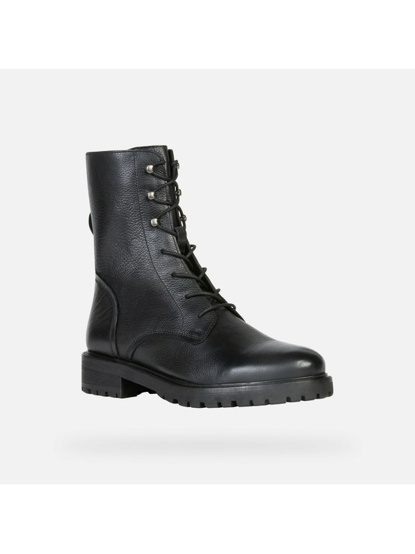 Geox Črni ženski gležnarji Geox Hoara