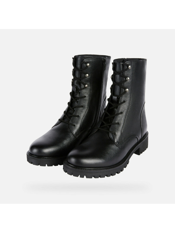 Geox Črni ženski gležnarji Geox Hoara