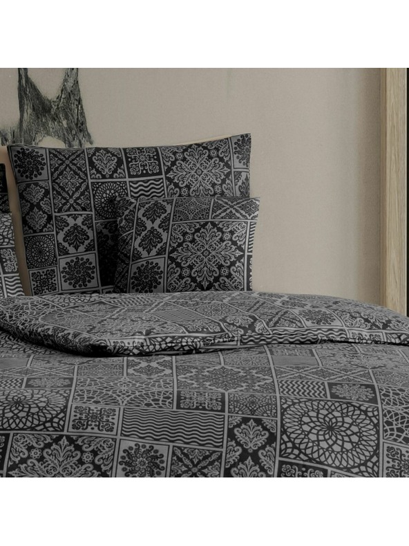 Kvalitex Francosko bombažno posteljnino renforcé 220x200, 70x90cm TOKYO črno