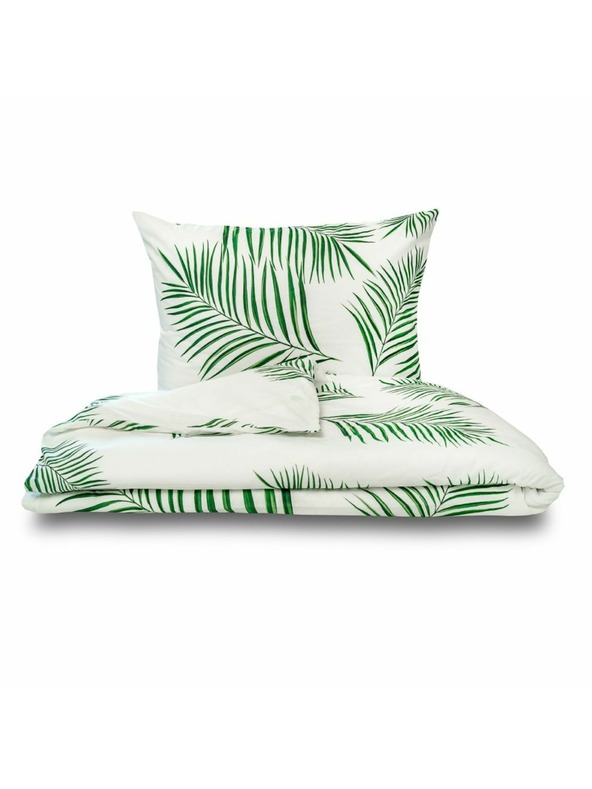 Kvalitex Francosko bombažno perilo renforcé 240x220, 70x90cm TROPICAL bela