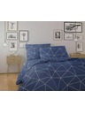 Kvalitex Bombažno perilo NORDIC COLLECTION 140x200, 70x90cm GRID modra