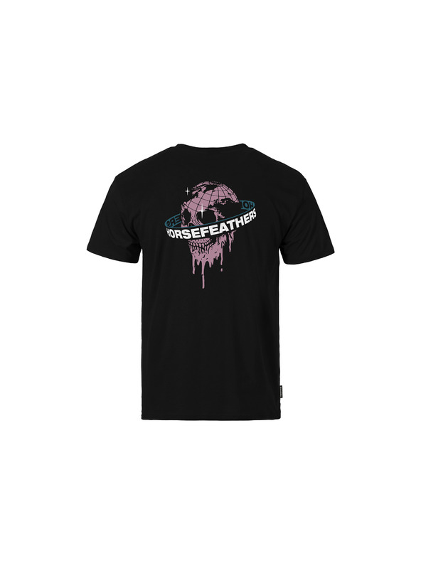 Horsefeathers Črna majica Orbit HORSEFEATHERS