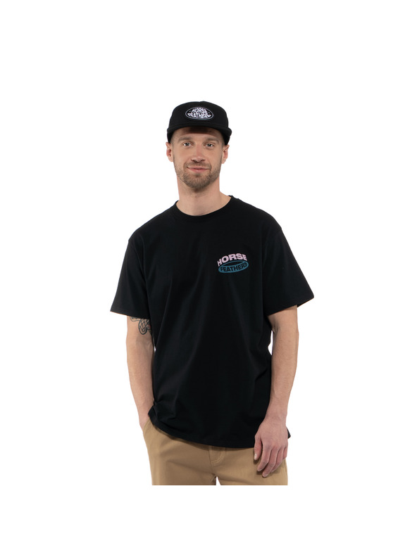 Horsefeathers Črna majica Orbit HORSEFEATHERS