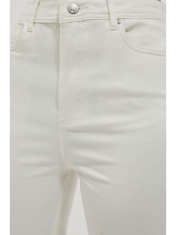 Moodo Bele ženske mom jeans hlače Moodo