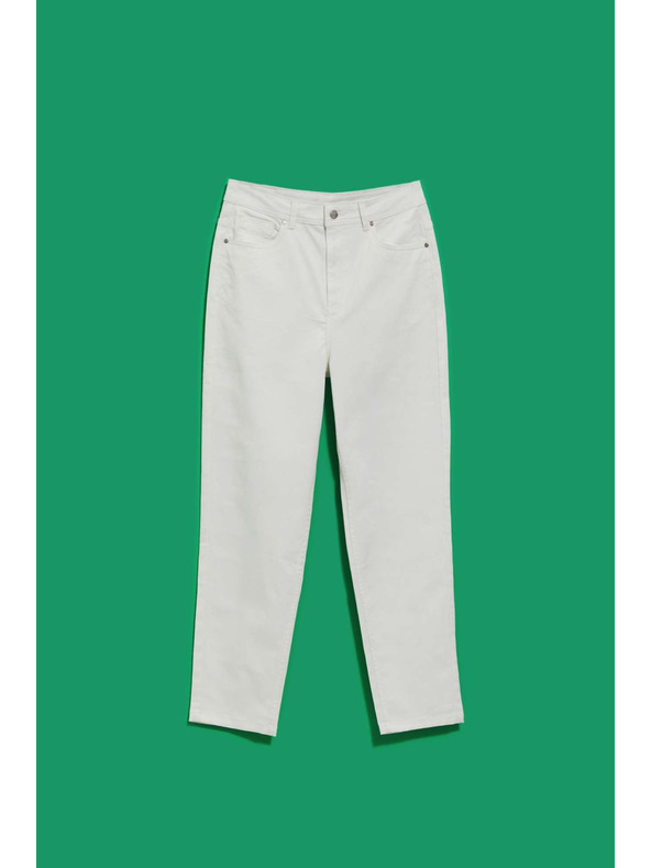Moodo Bele ženske mom jeans hlače Moodo
