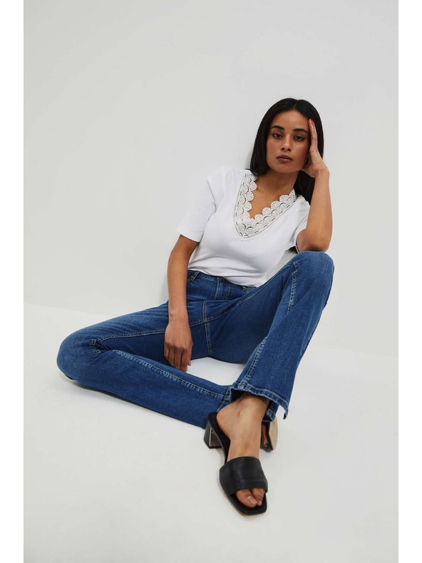 Moodo Ženske jeans hlače Moodo – črne