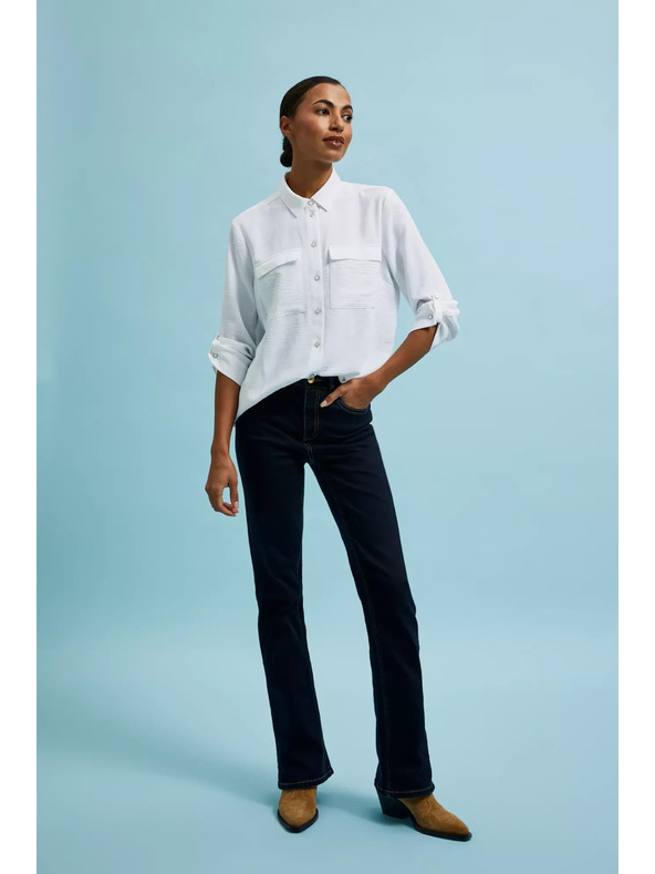 Moodo Ženske jeans hlače Moodo – temno modre