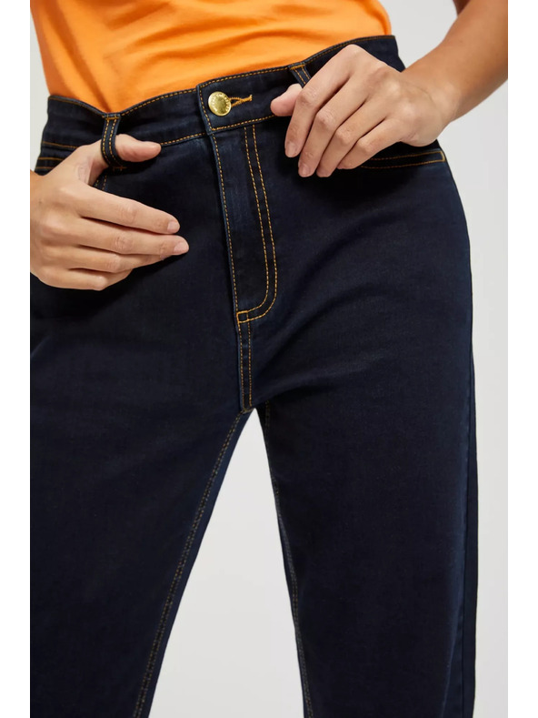 Moodo Ženske jeans hlače Moodo – temno modre