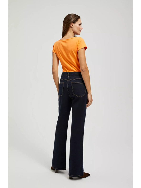 Moodo Ženske jeans hlače Moodo – temno modre