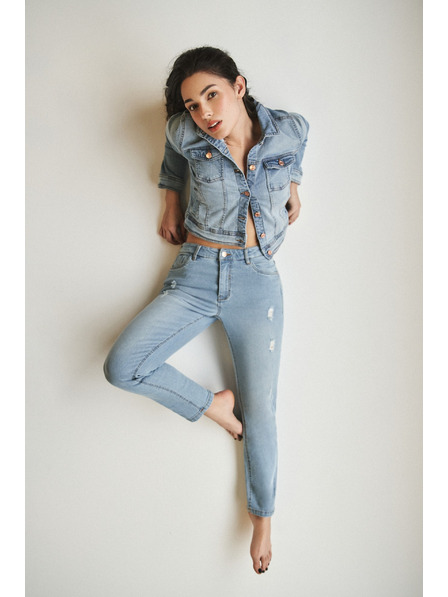 Moodo Ženske jeans hlače Moodo – svetlo modre