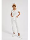Moodo Ženske jeans hlače Moodo – off white
