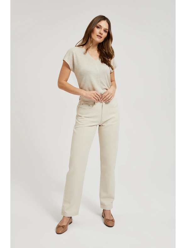 Moodo Ženske jeans hlače Moodo – svetlo bež