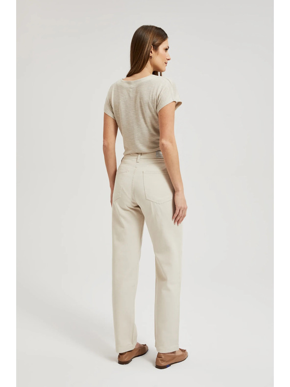 Moodo Ženske jeans hlače Moodo – svetlo bež