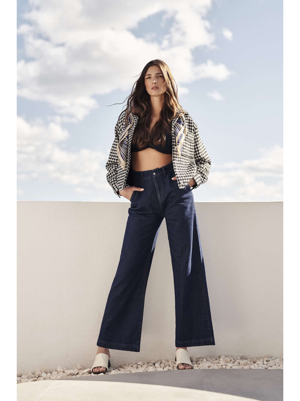 Moodo Ženske jeans hlače Moodo – temno modre