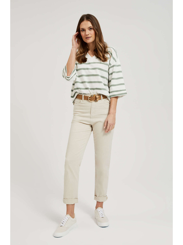Moodo Ženske jeans hlače Moodo – svetlo bež