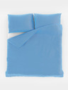 Kvalitex Francoski enobarven bombažen komplet posteljnine 240x200, 70x90cm moder