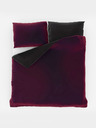 Kvalitex Satenasto francosko podaljšano posteljno perilo LUXURY COLLECTION 1+2, 240x220, 70x90cm vinsko rdeče / črne Kvalitex