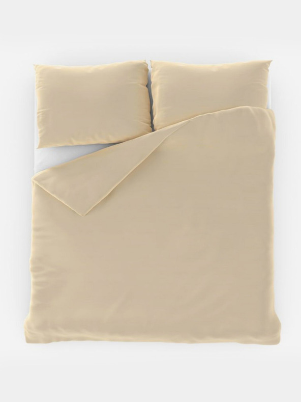 Kvalitex Francoska enobarvna bombažna posteljnina 220x200, 70x90cm belkasta