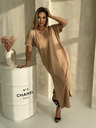 Edoti Oversize maxi obleka - kamelska barva