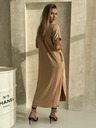 Edoti Oversize maxi obleka - kamelska barva