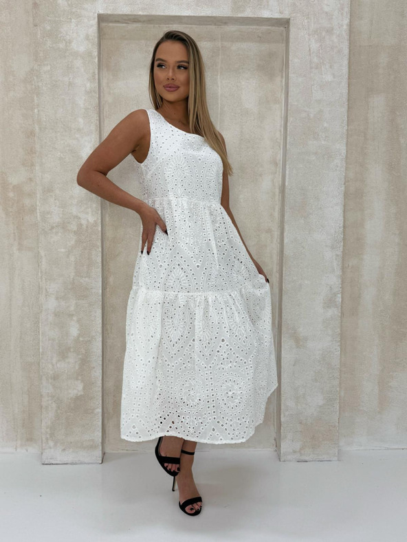 Edoti Richelieu maxi obleka - bela