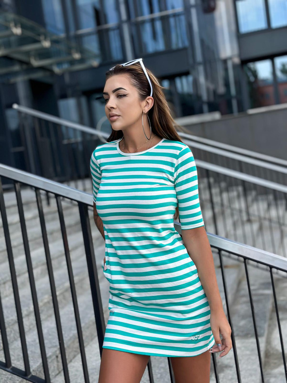 Edoti Tunike basic mini obleka - zelena