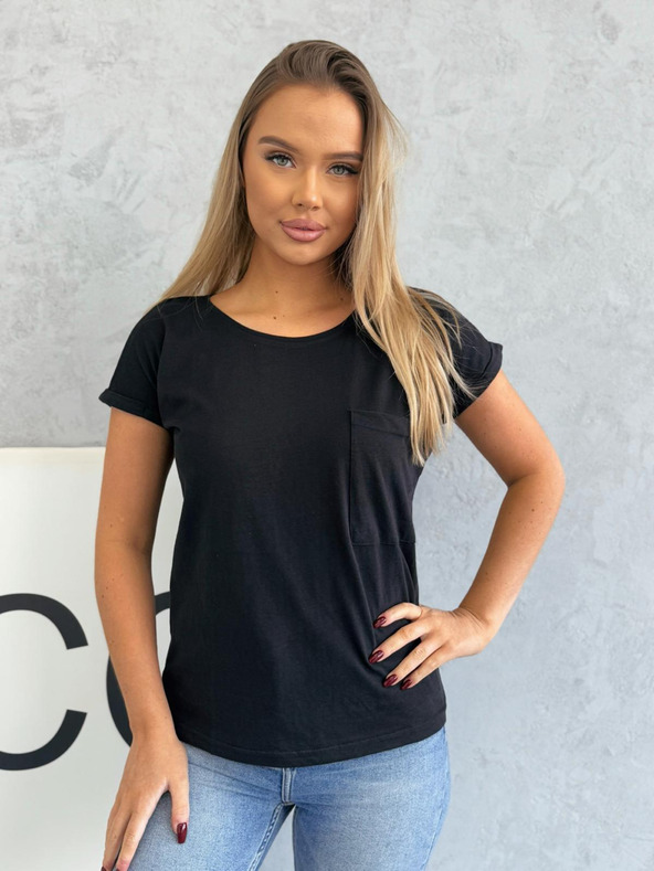 Edoti Majica s žepom - črna