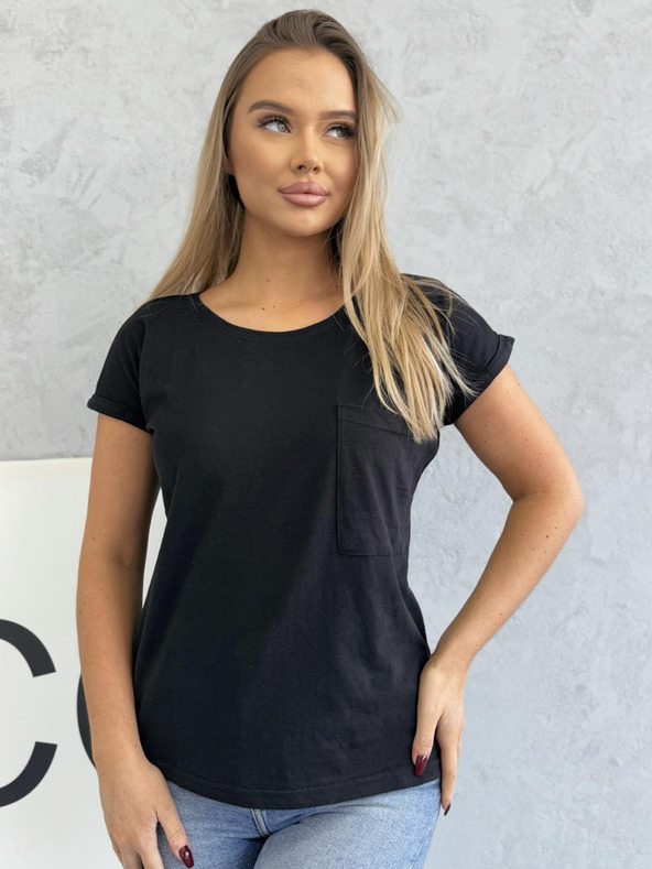 Edoti Majica s žepom - črna