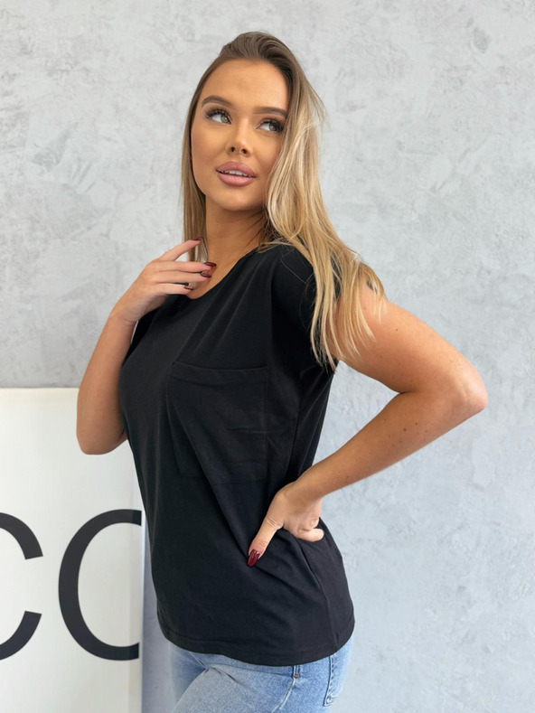 Edoti Majica s žepom - črna