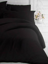 Kvalitex Enobarvna bombažna posteljnina 140x200, 70x90cm črna