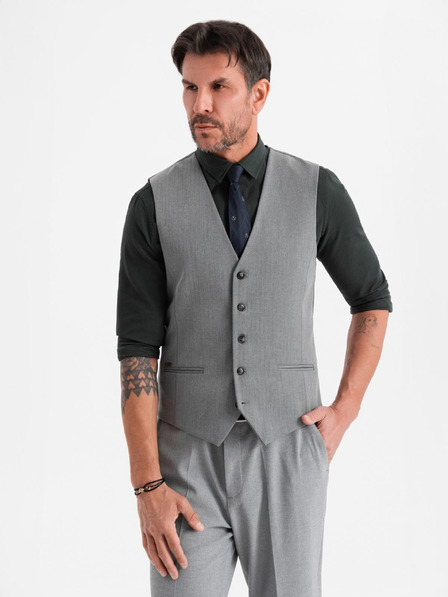 Ombre Clothing Elegantni moški svetlo sivi suknjič SLIM FIT