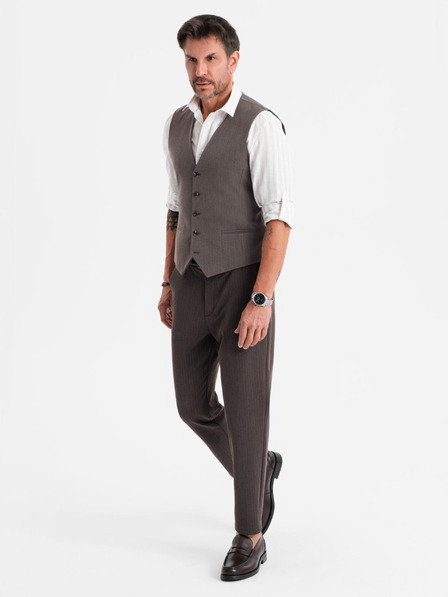 Ombre Clothing Moški sivi elegantni suknjič SLIM FIT