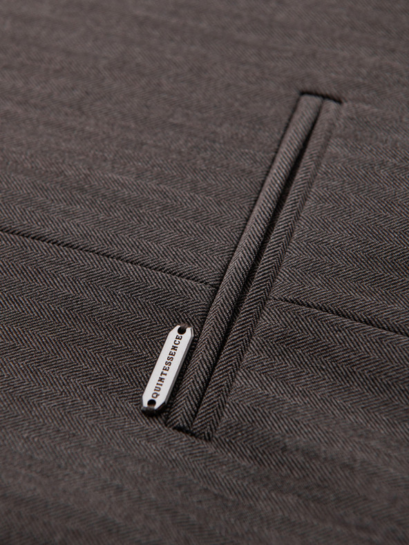 Ombre Clothing Moški sivi elegantni suknjič SLIM FIT