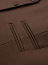 Ombre Clothing Moški rjav suknjič z klasičnimi detajli in podlogo