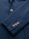 Ombre Clothing Moški modri blazer SLIM z rahlo teksturo