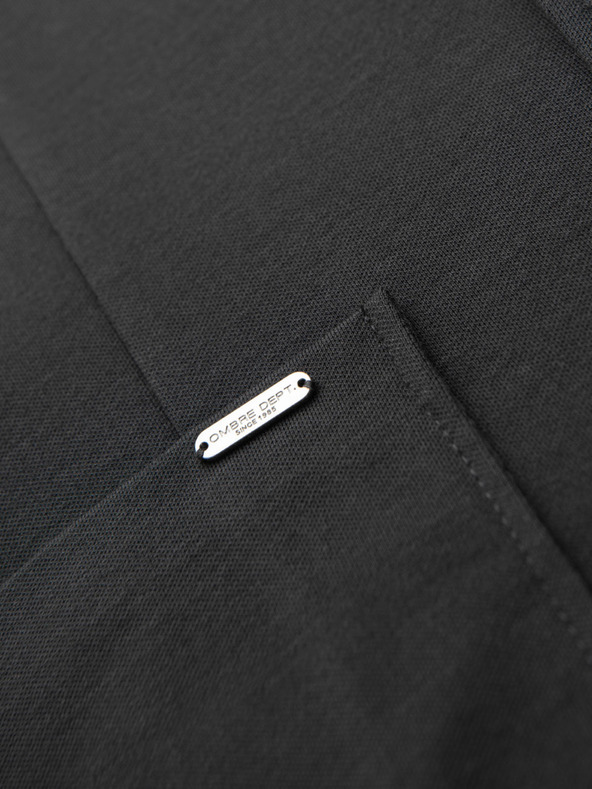 Ombre Clothing Moški sivi blazer SLIM iz rahlo strukturiranega pletiva